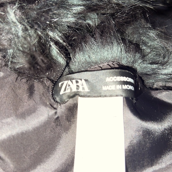 Accessories Zara Faux Fur Neck Warmer Silk Lining Super Soft New
